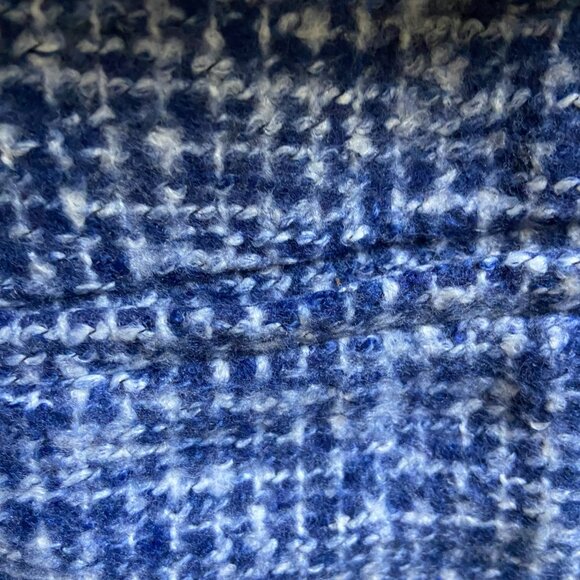 NWT Banana Republic Blue Tweed Wool Blend Tie Belt Jacket Sz 14 - Picture 3 of 6